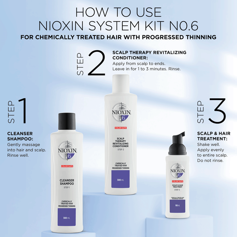 Nioxin System 6 Conditioner - for bleached and chemically treated hair with progressed thinning